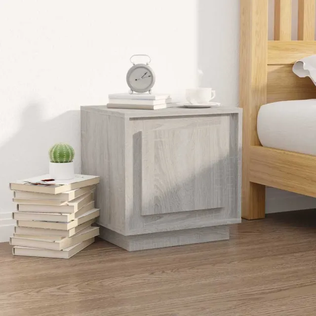 vidaXL Nachtkastjes 2 st 44x35x45 cm bewerkt hout grijs sonoma eiken, foto 3