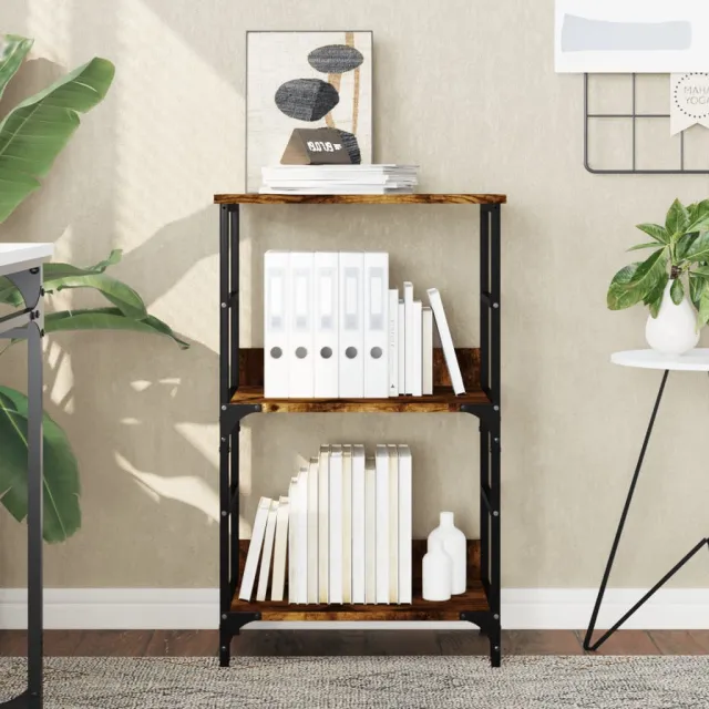 vidaXL Boekenrek 50x33x82 cm bewerkt hout gerookt eikenkleurig, foto 2