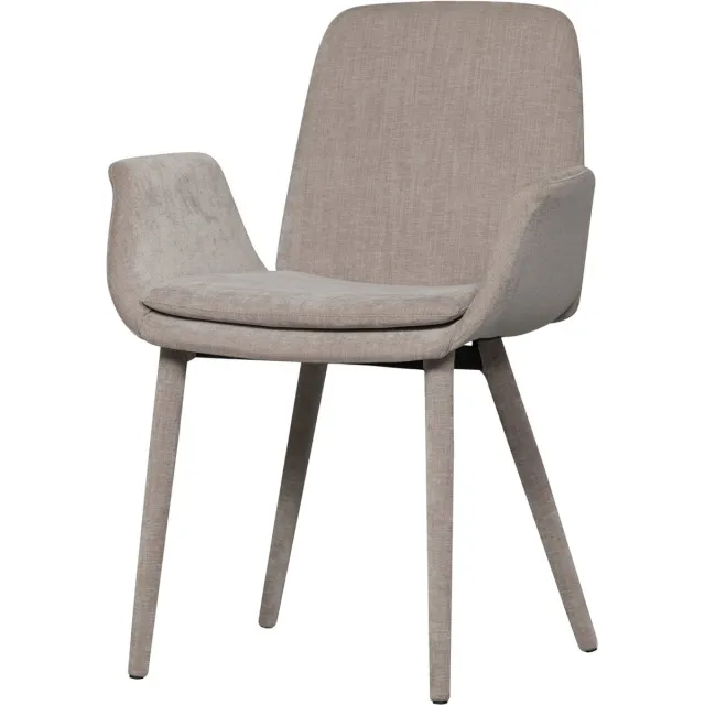 vtwonen Curve Eetkamerstoel - Geweven - Sand - 83x60x63 Zand