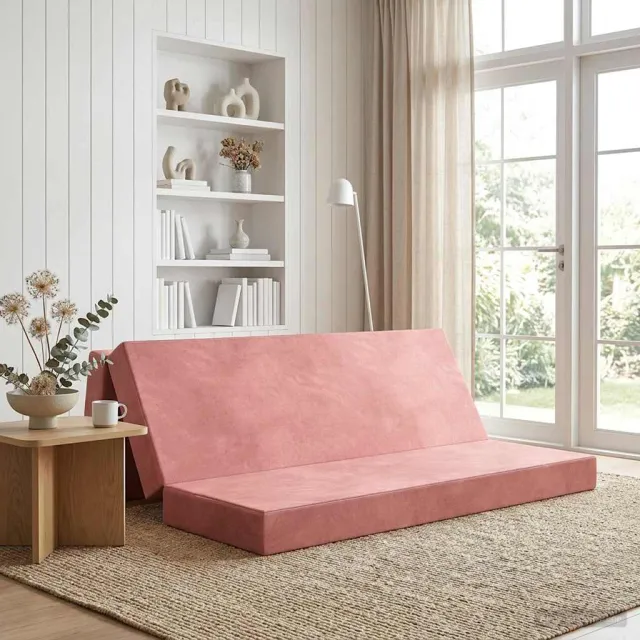 vidaXL Vouwbare Bankbed 200 x 67 x 45cm Roze