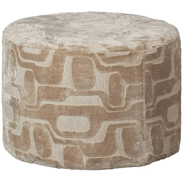 WOOOD Yago Poef - Polyester - Naturel - 43x60x60 natural