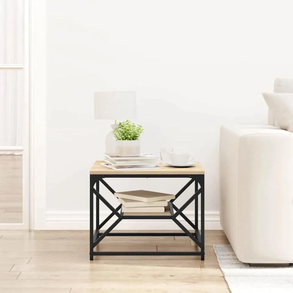 vidaXL Salontafel Sonoma Eiken 51 x 50 x 40 cm, foto 4