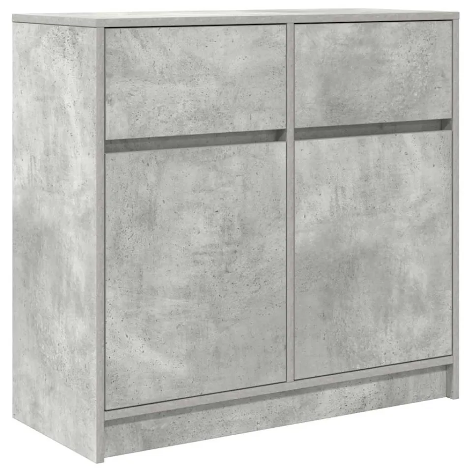 vidaXL Dressoir met lade 80x34x76 cm spaanplaat betongrijs