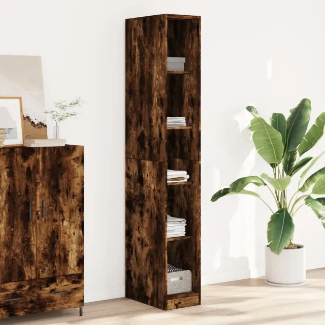 vidaXL Kledingkast 30x50x200 cm bewerkt hout gerookt eikenkleurig, foto 2