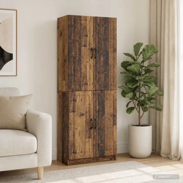vidaXL Kastenset 2 st Oud hout 66 x 34,5 x 87 cm Bewerkt hout Bruin