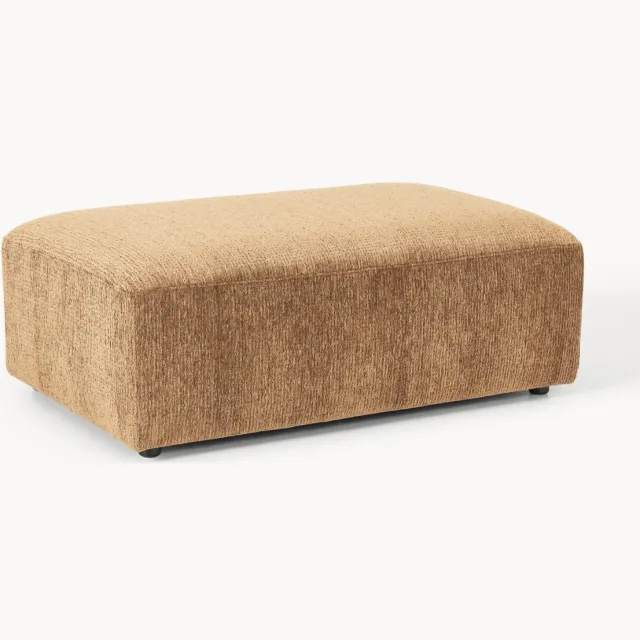 Westwing Collection XL poef Melva, B 116 x D 72 cm Bruin