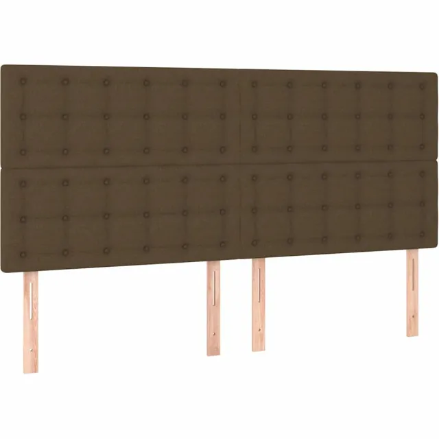 vidaXL Hoofdbord donkerbruin 160x5x118/128 cm stof