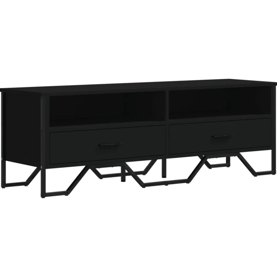vidaXL Tv-meubel 122x34x41 cm bewerkt hout zwart, foto 3
