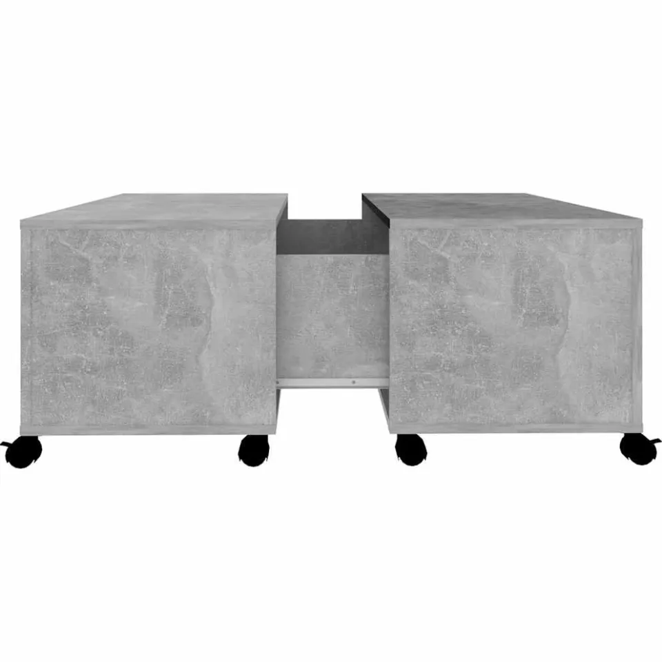 vidaXL Salontafel 75x75x38 cm bewerkt hout betongrijs grijs, foto 4
