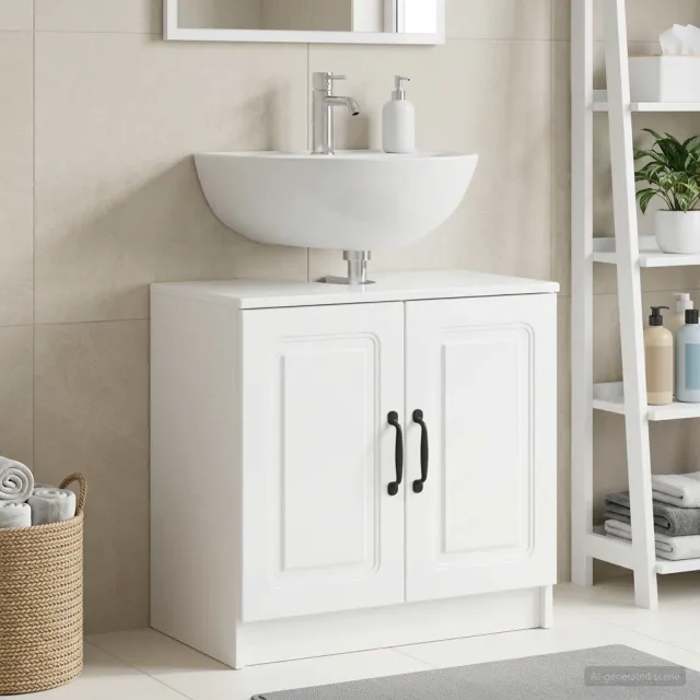 vidaXL Badkamer wastafelkast UTRECHT Hoogglans Wit 59,5 x 31,5 x 59 cm, foto 2
