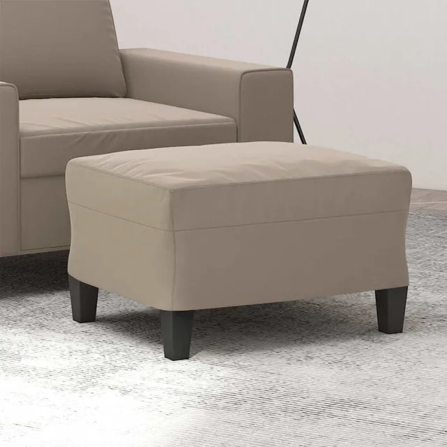 vidaXL Voetenbank 60x50x41 cm microvezelstof taupe, foto 2