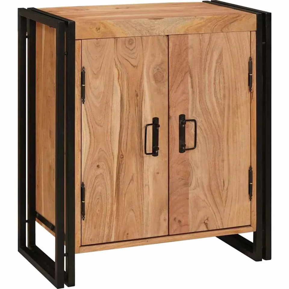 vidaXL Nachtkastje Bruin 66 x 35 x 76 cm Massief acaciahout, foto 2