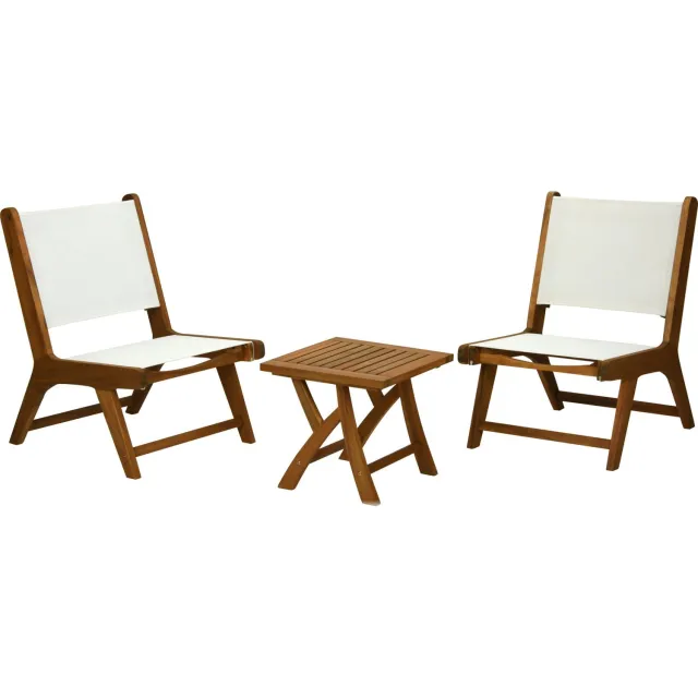 Ambiance Tuinmeubelset, tafel en stoelen Wit