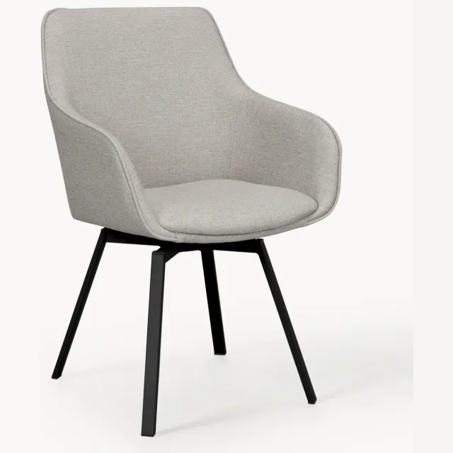 Rowico Home Draaibare armstoelen Alison, 2-delig Grijs, Zwart