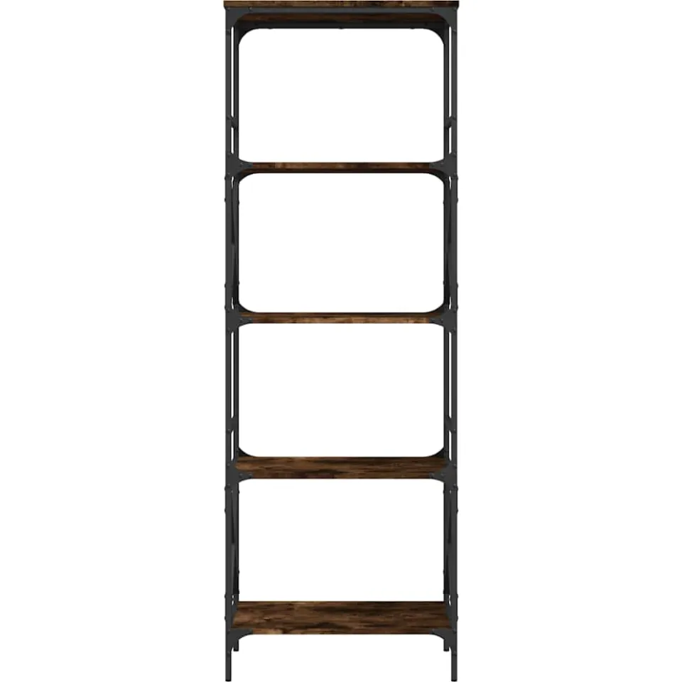 vidaXL Boekenkast 5-laags 59x35x171 cm bewerkt hout gerookt eikenkleur