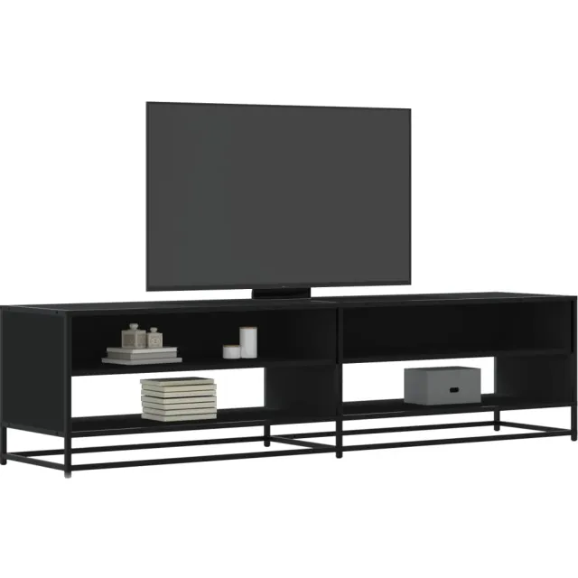 vidaXL Tv-meubel 180,5x40x46 cm bewerkt hout zwart