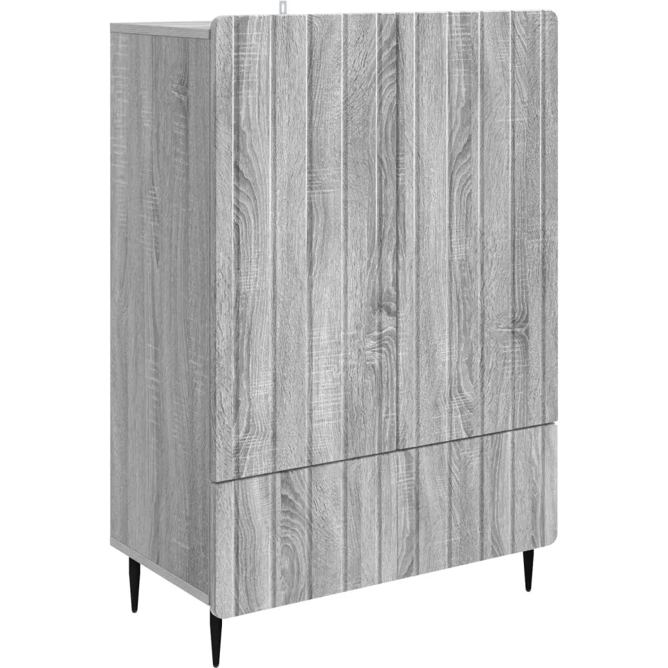 vidaXL Dressoir Grijs sonoma 66 x 34,5 x 97 cm Bewerkt hout