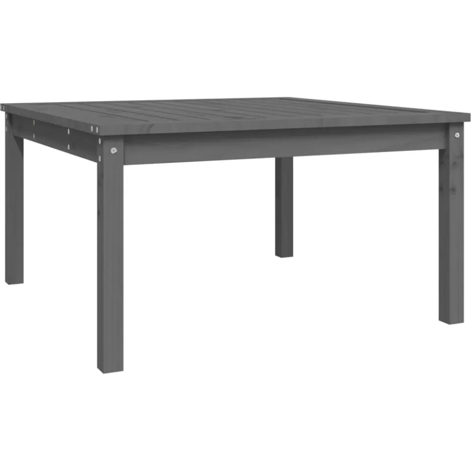 vidaXL Tuintafel 82,5x82,5x45 cm massief grenenhout grijs, foto 4