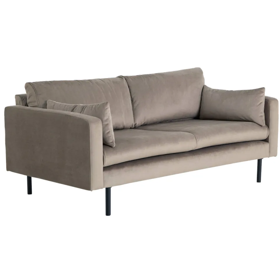 NOUS Living velours 2-zitsbank Adam taupe, foto 3