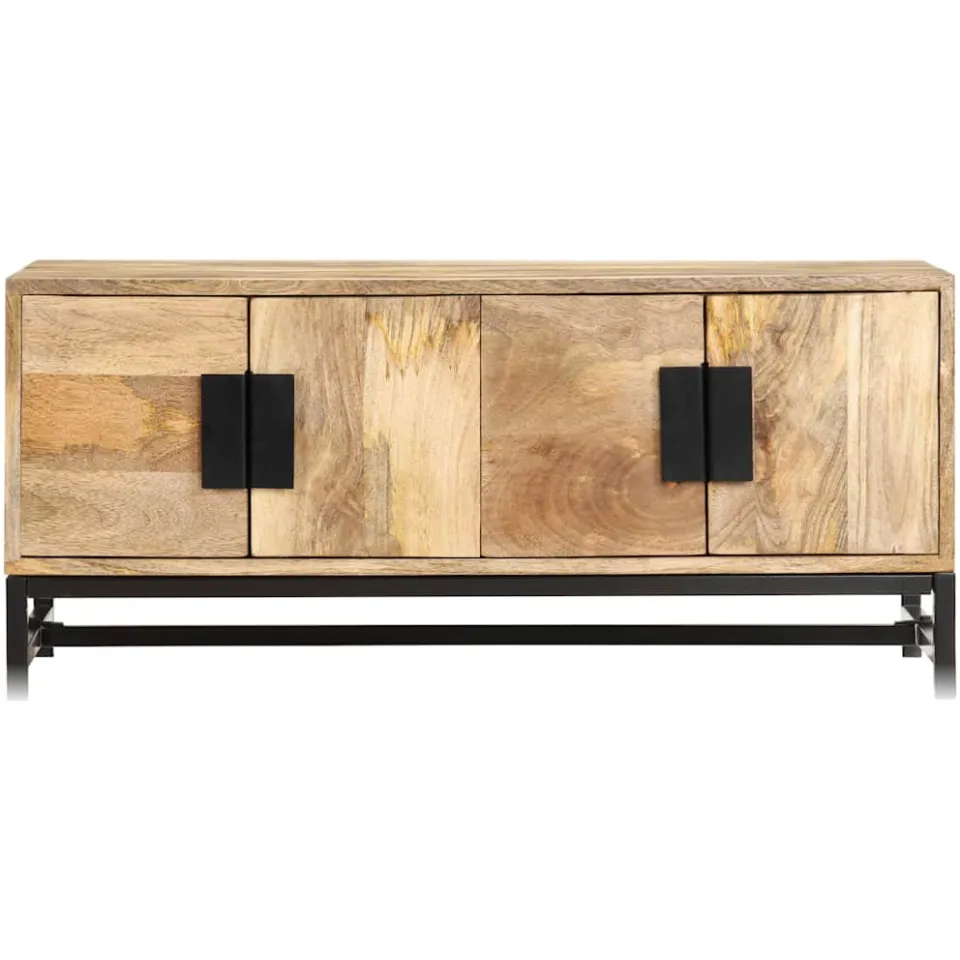 vidaXL Salontafel 90x55x40 cm massief mangohout bruin, foto 2