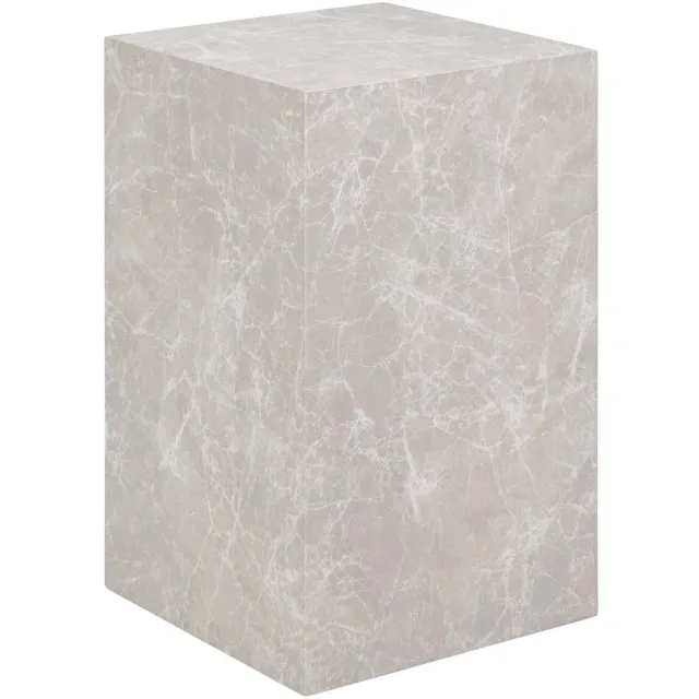 House Nordic Bijzettafel Prague - Rond Beige Marmerlook - Ø30x50cm