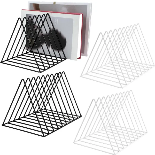 My Ninki ® Stijlvolle Metalen Tijdschriften- en Boekenhouder met 9 Vakken voor Thuis of Kantoor wit