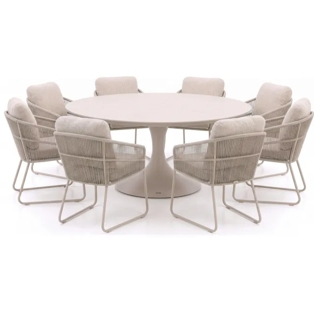 Suns Noli/Nova ø170cm dining tuinset 9-delig Bruin