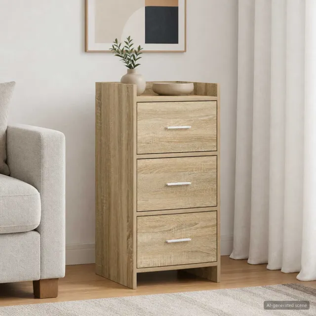 vidaXL Dressoir Sonoma Eiken 40 x 36 x 80 cm Bewerkt hout, foto 2