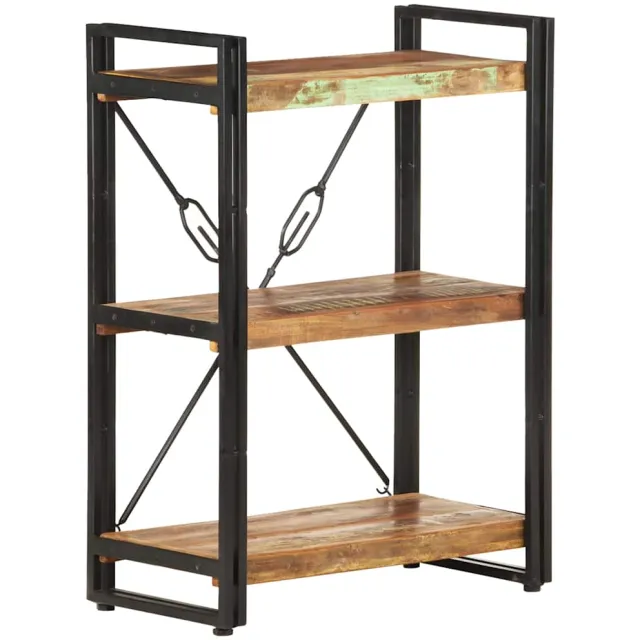 vidaXL Boekenkast met 3 schappen 60x30x80 cm massief gerecycled hout Meerkleurig