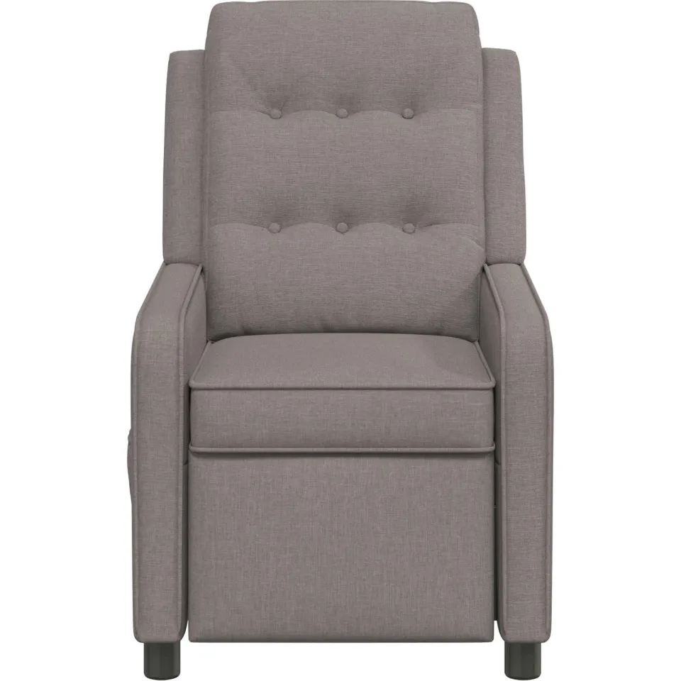 vidaXL Ligstoel Taupe 65 x 93 x 102 cm Stof, foto 4