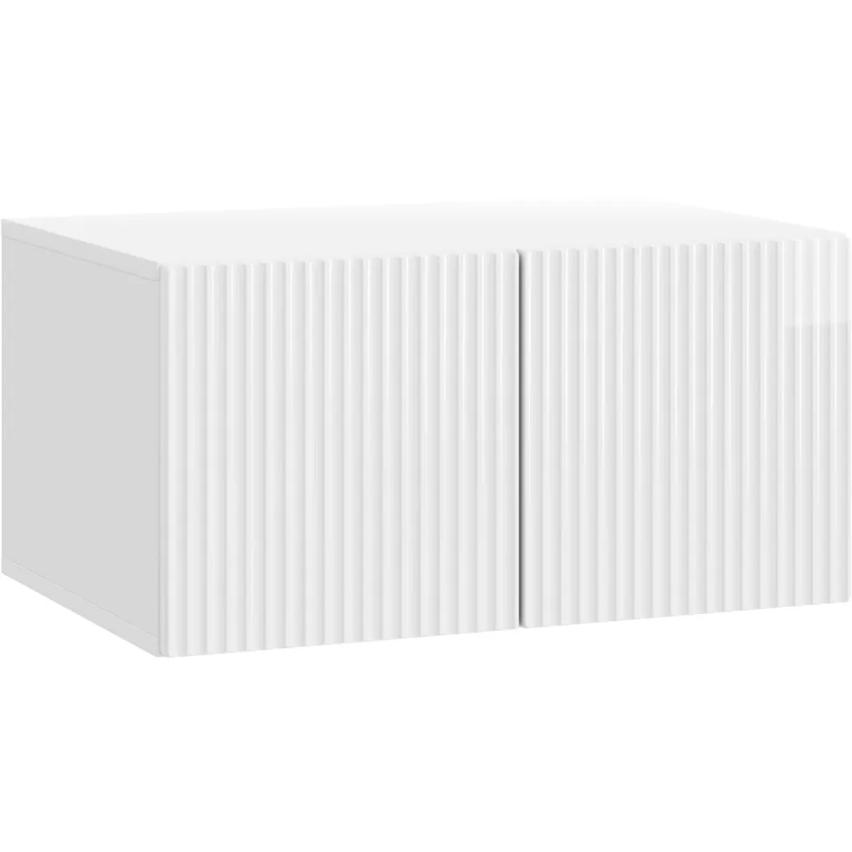 vidaXL Wandbeugel TV-kast 59,5 x 41 x 30 cm Hoogglans Wit Bewerkt hout, foto 3
