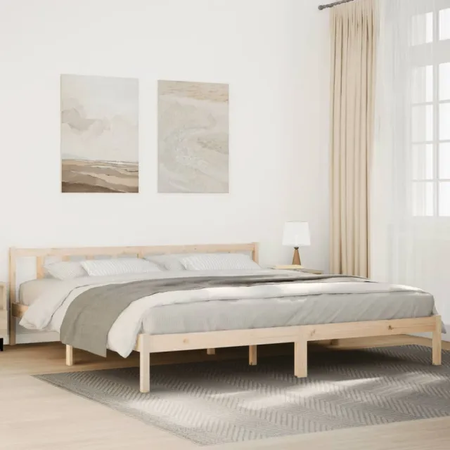 vidaXL Bedframe extra lang zonder matras massief grenenhout 180x210 cm Bruin