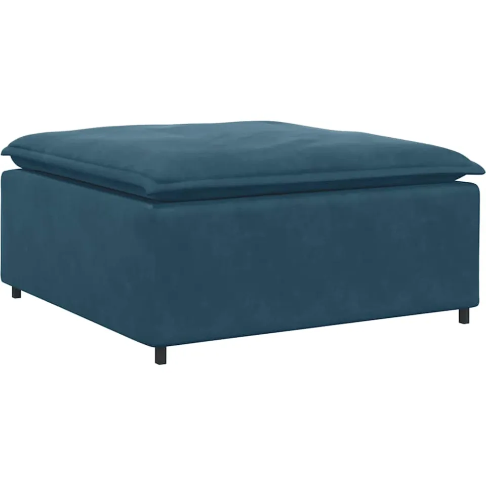 vidaXL Modulaire bank voetenbank module blauw 100x100x48 cm, foto 3
