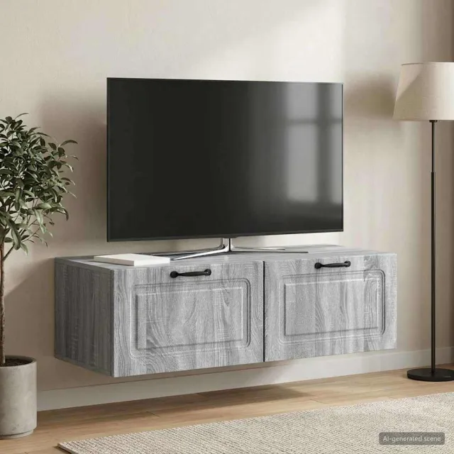 vidaXL Wandbeugel TV-kast Grijs sonoma 98 x 41 x 30 cm Bewerkt hout