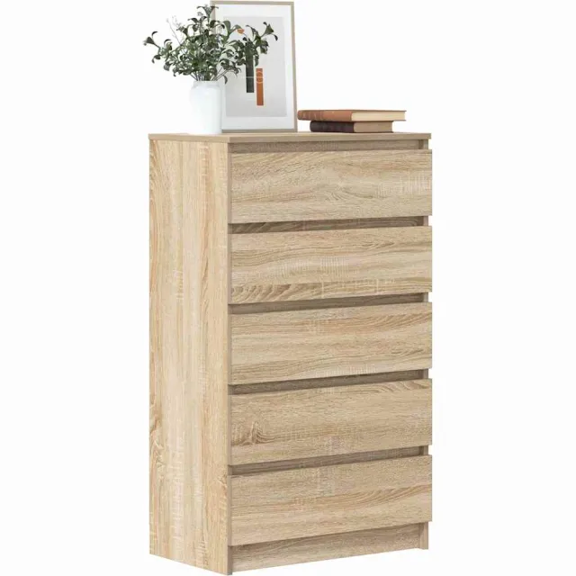 vidaXL Ladekast 60x36x103 cm bewerkt hout sonoma eikenkleurig, foto 2