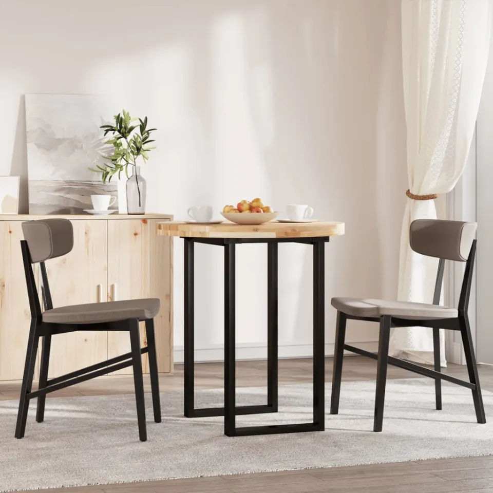 vidaXL Tafelblad rond Ø 70x4 cm massief acaciahout bruin, foto 2