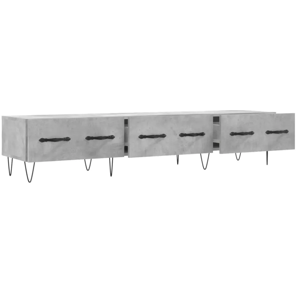 vidaXL Tv-meubel 150x36x30 cm bewerkt hout betongrijs grijs, foto 3