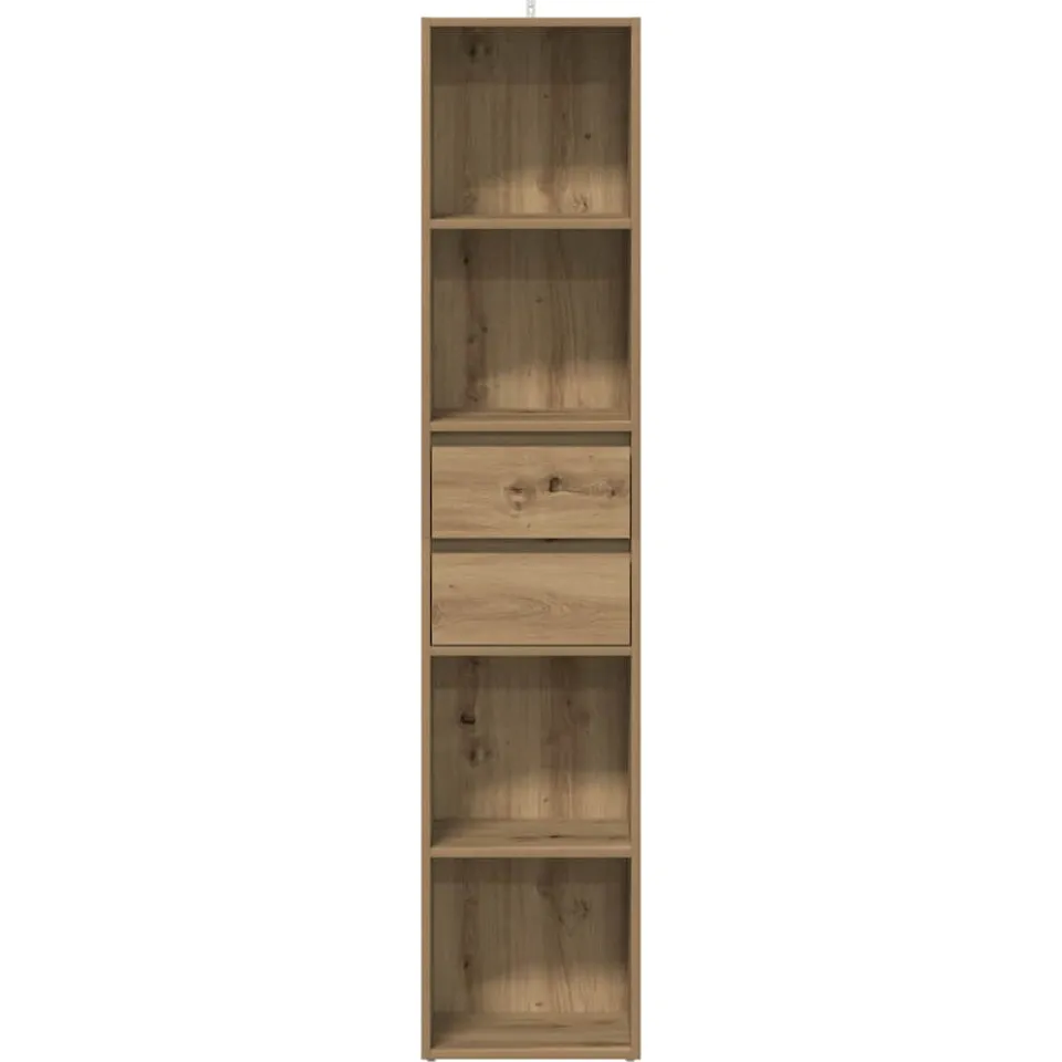 vidaXL Boekenkast 36x30x171 cm bewerkt hout artisanaal eikenkleur Bruin