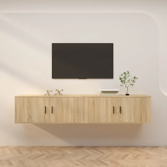 vidaXL Tv-wandmeubels 2 st 100x34,5x40 cm sonoma eikenkleurig, foto 2