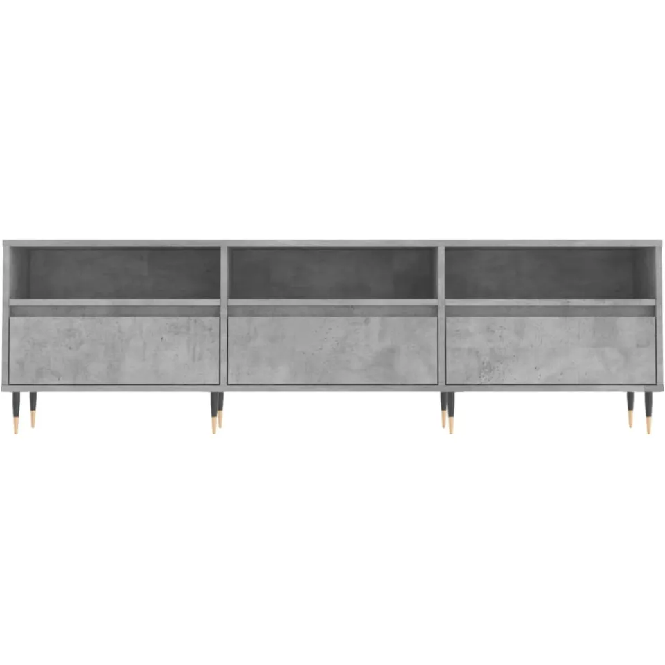 vidaXL Tv-meubel 150x30x44,5 cm bewerkt hout betongrijs