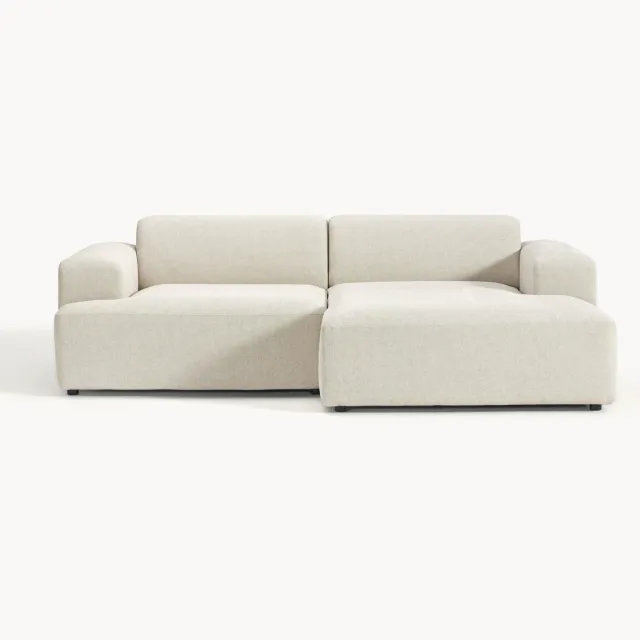 Westwing Collection Hoekbank Melva (3-zits) Beige