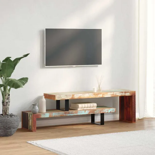 vidaXL Tv-meubel massief gerecycled hout bruin, foto 2