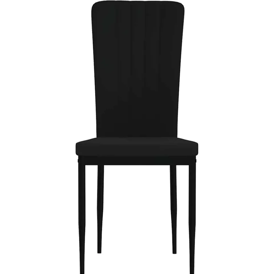 vidaXL Eetkamerstoelen 4 st fluweel zwart, foto 4