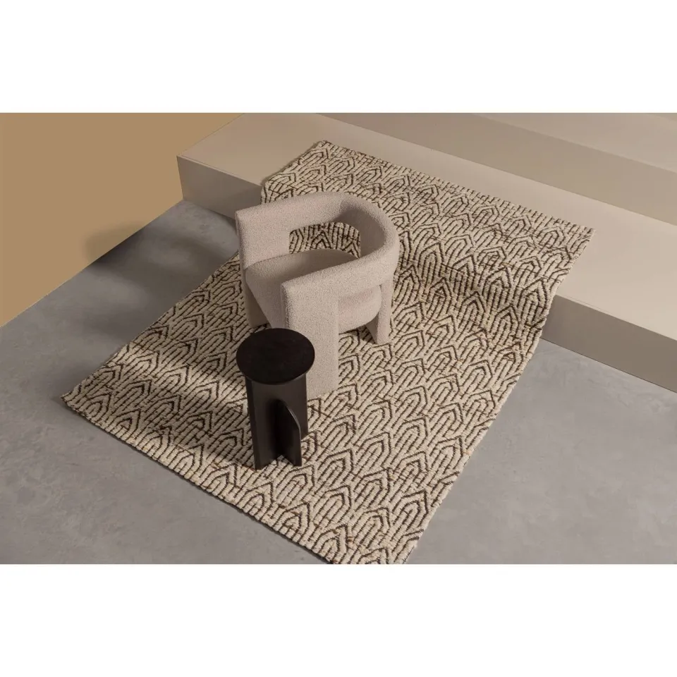 WOOOD Tiwa Fauteuil - Bouclé - Beige - 70x64x64, foto 4