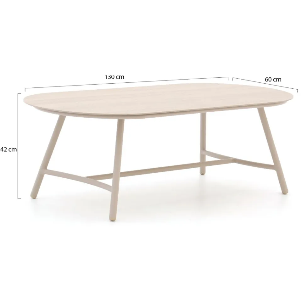 Bellagio tuinmeubelen Bellagio Bondeno lounge tuintafel 130x60x42cm bruin, foto 2