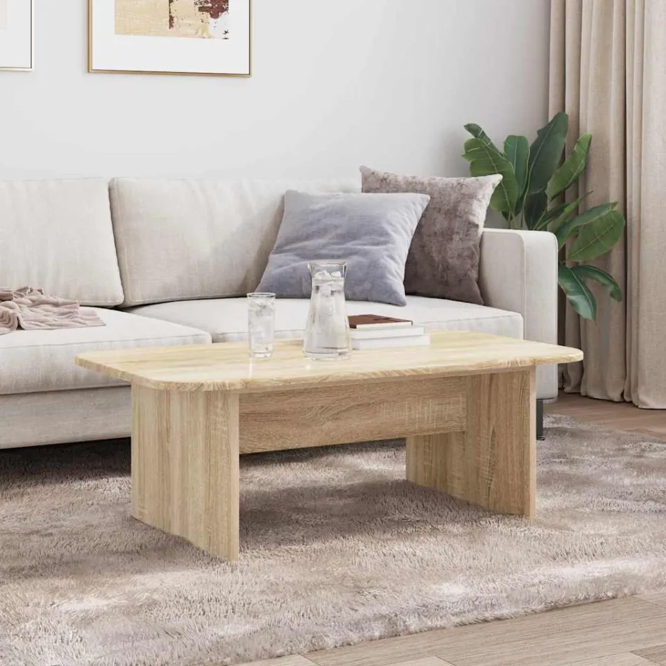 vidaXL Salontafel Sonoma Eiken 93 x 53 x 33 cm Bewerkt hout, foto 3