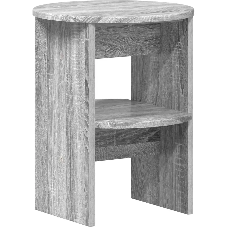 vidaXL Bijzetkast Grijze Sonoma Ø40 x 50 cm Geconstrueerd hout grijs, foto 3