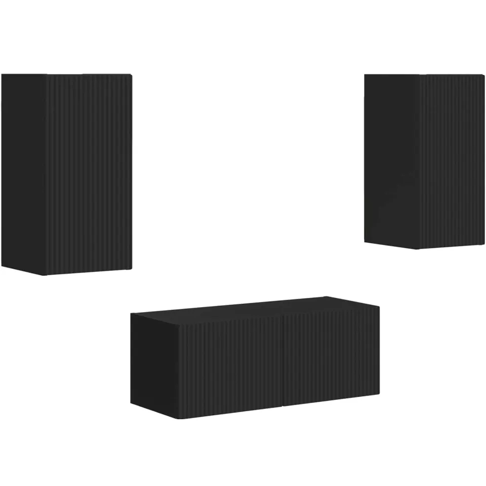 vidaXL Tv-meubelset 2 st 78,5 x 31 x 30 cm Zwart, foto 3