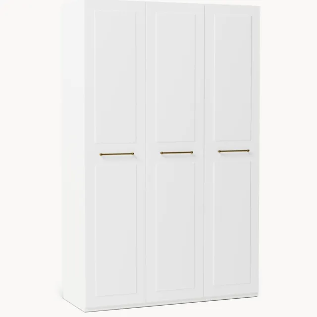 Westwing Collection Modulaire draaideurkast Charlotte, 150 cm breed, in verschillende formaten Wit