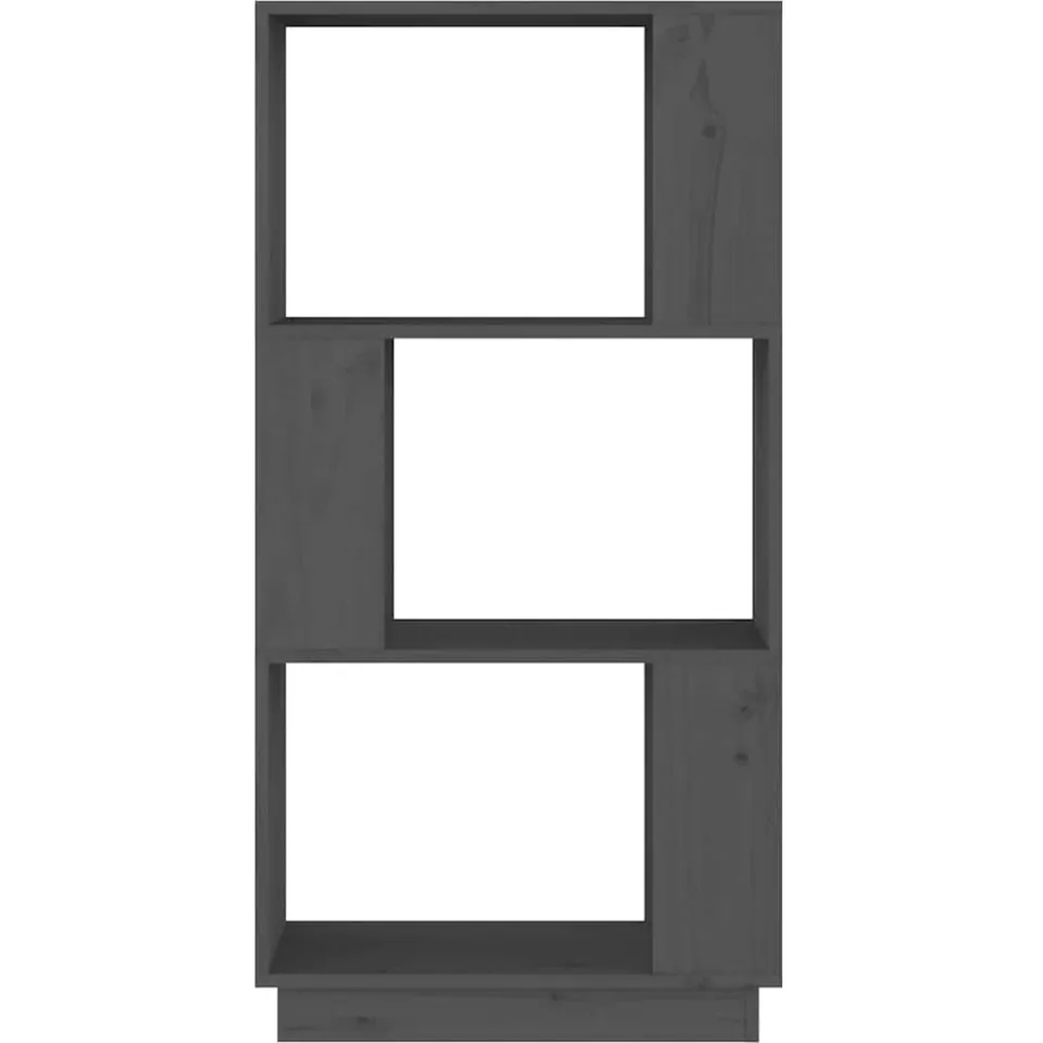 vidaXL Boekenkast/kamerscherm 51x25x101 cm massief grenenhout grijs, foto 4
